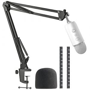 Sunmon Bras de micro Yeti avec filtre anti-pop, compatible avec microphone Blue Yeti, Blue Yeti Pro USB avec manchon de câble (Jinshenjia, neuf)