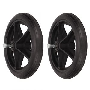 BestAlice Lot de 2 Roues de Rechange pour Déambulateur, Roues en Caoutchouc de 17 Cm pour Déambulateur, Roues Avant pour Fauteuil Roulant, Roulette de Déambulateur étanche à Faible Bruit, Pièce de Rec (And happiness, neuf)