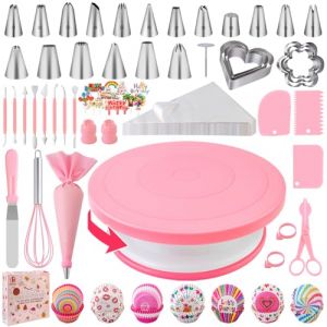 Kit Patisserie Douille Patisserie 285pcs, Nifogo Patisserie Accessoire, Ustensiles à Pâtisserie Inclure Plateau Tournant Gateau, Poche a Douille, Spatule (Nifogo Deals, neuf)