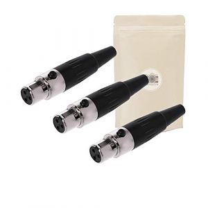 X3 Prise Mini XLR Femelle à Souder Fiche Connecteur Soudure Audio pour Ecouteurs Guitare Chaîne HiFi Microphone Casque - ADAPTOUT Marque FRANÇAISE (Castle Paris, neuf)