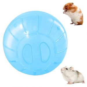 Balle d'exercice pour Hamster, Transparent Roues D'exercices pour Petits Animaux, Boule Hamster 14,5cm, Ballon de Course pour Hamster, Cochon d'Inde, Gerbille, Hérisson Exercice (Bleu) (Gadebo, neuf)