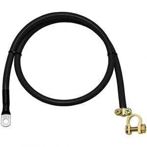 Lumonic Câble de Batterie de 1m Câble de Masse avec Section de 50mm² Noir - Câble d'alimentation Automobile avec cosse Tubulaire M8 + borne - Câble cuivre isolé certifié DIN (IT-Tronics GmbH, neuf)