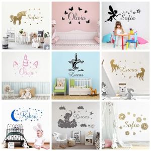 Stickers Muraux Fée Prénom Personnalisé - Stickers Muraux Chambre Enfant - Grand Sticker Mural Fée Style - Décoration Mural Fille - Autocollant Mural Avec Nom Personnalisé(M) (tianlangdp, neuf)