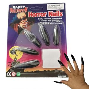 Goth Klebe-N&auml;gel | 10 pi&egrave;ces de clous d'art rampant | Gothique Fingernail Decoration Masquerade Costume Party Ghost House Halloween Festival Cosplay Festival Cladding Accessoires (spraiy, neuf)