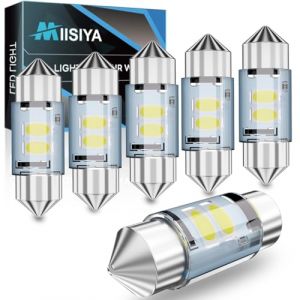 Miisiya 28mm 29mm Festoon LED Ampoule de Voiture 12v 9-18v Pare-Soleil Ampoules LED pour Miroir de Courtoisie de Voiture Ampoule LED pour le miroir de Voiture(6PCS) (Miisiya, neuf)