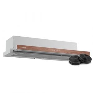 Klarstein ZenFusion Hotte Aspirante, 90cm Hotte Cuisine avec Commande Tactile, Débit 400 m³/h, Énergie Classe A, Extracteur Télescopique, LED Silencieux, Filtre à Charbon Actif (Klarstein France, neuf)