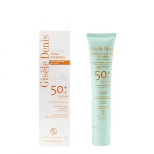 GISÈLE DENIS - Crème solaire visage ultra-légère, 40 ml, SPF 50+, crème solaire, soin de la peau, absorption immédiate et fini mat, hydrate la peau, résistante à l'eau, pour un usage quotidien (DE RUY, neuf)