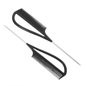 Homoyoyo 2 Pièces Peigne à Queue de Rat avec Pointe pour Séparation et Coloration des Cheveux pour Défrisage des Cheveux Bouclés (Alda Jin, neuf)