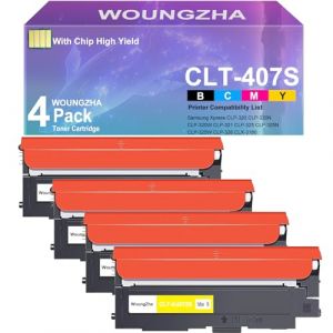 Woungzha Compatible Cartouche de toner pour Samsung CLT-K4072S CLP-320 CLP-320N CLP-320W CLP-320N CLP-325 CLP-325N CLP-325W CLX-3180 CLX-3180FN CLX-3180FW CLX-3185 (4-Pack) (TengSheng, neuf)