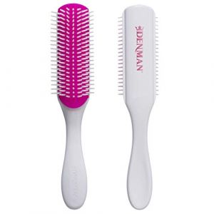 Denman Brosse à cheveux Curly D3 (Cherry Blossom) Brosse à coiffer à 7 rangées pour démêler, séparer, façonner et définir les boucles - Pour femmes et hommes (Denman Brush., neuf)