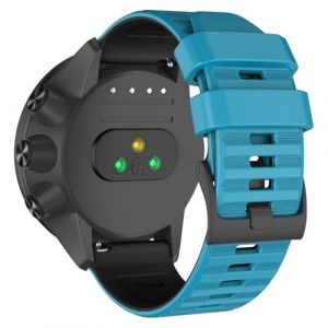 ISABAKE 24MM Bracelet Silicone pour Suunto 9/9 Baro /9 Titanium/7/D5, 24MM Bracelets de Remplacement pour Suunto Spartan Sport/Sport Wrist HR/Traverse 24mm/Smartwatch 2 SW2 (Isabake, neuf)