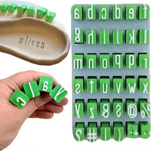 Tampons Alphabet Pour Argile, Lettres Majuscules et Minuscules, Tampons Lettres en Argile Polym&egrave;re, Outils de Poterie pour DIY et D&eacute;butants, Fournitures Artisanales Portables (Lowercase letters) (HuangYao-de, neuf)