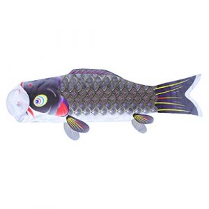 1M Manche À Air Carpe Streamer Poisson Cerf- Volant Drapeau Koinobori Dragon Boat Festival Carpe Bannière pour La Maison Extérieur Izakaya Chambre Sushi Bar Hanging (Karrymao, neuf)