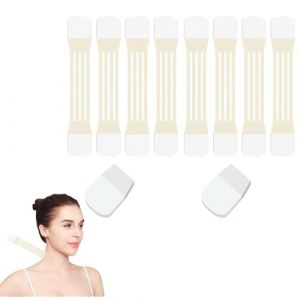 Neck Tape,Firming Lifting Invisible,Ruban de levage raffermissant,Instant Necks and Face Lift Strap Patch Tightening Tapes,Bandes de serrage invisibles pour le cou et le visage (8 packs + 40 patchs) (EnviableVB, neuf)