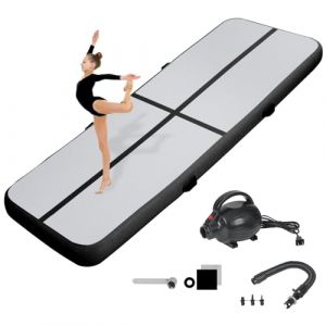 KIKILIVE Tapis de Tumbling, 10 CM d'épaisseur Tapis d'entrainement, 4M Tapis de Gymnastique,Tapis d'exercice avec Pompe à air, Piste de Gym Gonflable, Matelas d'Air (Creality 3D EU, neuf)