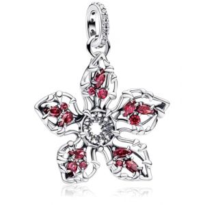 MSPOVOF Plante carnivore Charm, S925 perle en argent sterling, pour bracelets et colliers, pour les femmes cadeau de bijoux (MSPOVOF, neuf)
