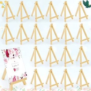 QINERSAW 20 PCS Petit Chevalet de Table en Bois Mini Chevalet Trépied Pliable Triangle pour Cartes de Visite, Album Photo, Téléphone Portable, 14.4*8*1.7cm (TRENDQUEST UNIPESSOAL LDA, neuf)