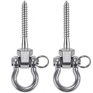 BeneLabel 2pcs Crochet de BalançOire, 13cm Vis Hamac Cintre de BalançOire kit de Fixation Pivotant pour Chaise de Jeux D'ExtéRieur, Corde de Yoga, Sac de Frappe, Sac de Sable, Jusqu’à 1800lb (besthouse, neuf)
