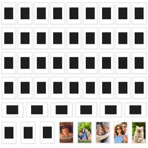 Kurtzy Cadre Photo Magnetique Frigo (Lot de 50) - pour Photos de 7 x 4,5 cm - Magnet Personnalisable pour Frigo en Acrylique Transparent pour Petites Photos - Cadeaux pour la Famille et Les Amis (Tinyyo Europe, neuf)