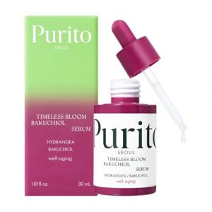 PURITO SEOUL Sérum temporel Bloom Bakuchiol Korean Jeju Hydrangea pour peau sensible, ampoule, réduction de ligne fine, sérum anti-âge pour le visage, K-Beauty, 30 ml (PURITO_Official, neuf)