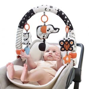 TUMAMA Arche d’activité avec 3 Hochets, Jouets Eveil pour Poussettes, Jouet Suspendu Animal Sensoriel pour Nouveau-né 0-6-12 Mois, Jouet d'arc de Poussette Arche Bébé Garçons Filles (Kids Toys Care, neuf)