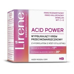 Lirene, Crème anti-rides Acid Power pour tous les types de peau, 50 ml - Valable à long terme (Lupas, neuf)