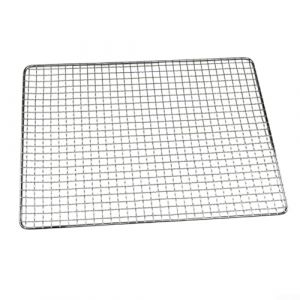 Grille de barbecue, 50 x 38 cm en fer galvanis&eacute; pour griller, poisson, viande et l&eacute;gumes, construction robuste pour utilisation en ext&eacute;rieur ou en int&eacute;rieur (50 x 35 cm) (Oceanialend, neuf)