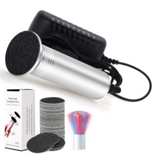 Râpe Pieds Electrique Professionnel Rapeuse Pieds Electrique Puissante Anti-Callosités Ponceuse Pieds Electrique Rappe Pieds Pédicure Lime Pieds, Plusieurs Vitesses Réglables (02Argent) (FRspread SCM, neuf)