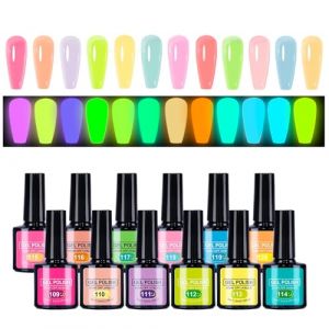 Vernis &agrave; Ongles Lumineux dans le Noir,Gel Ongulaire Lumineux Femmes | Accessoires de Manucure Brillants pour Femmes Filles Salon Voyage S&eacute;ances Photo Spectacles (Secret Travel, neuf)