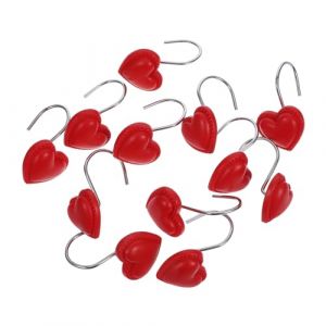 SKISUNO 12pièces Crochets De Rideau De Décorative De Crochets Coeurs Accroches Pratiques Et Élégantes Pour Rideaux De Salle De Bain Compatibles Avec Types De Tringles (Kostowmer, neuf)