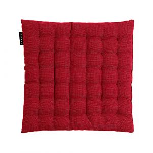 LINUM Pepper Elégante Galette de Chaise 40x40 cm, Coton, Lavable en Machine, Rouge (LINUM, neuf)