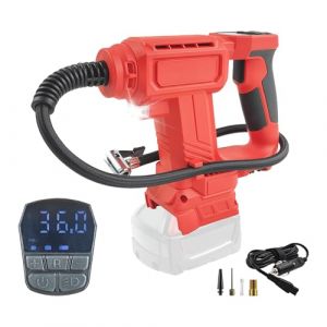 cimsfcor Gonfleur de pneu sans fil pour batterie Milwaukee 18 V (sans batterie), compresseur d'air portable avec manom&egrave;tre num&eacute;rique et lumi&egrave;re LED, 120 PSI max pour voiture, moto, v&eacute;lo (sans (Sandwichl, neuf)