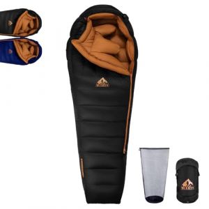 BUERTS Sac de Couchage en Duvet pour Adulte(-7 &agrave; -24 &deg;C) Sac de Couchage Extra-Large pour Grand Froid pour, pesant 1670g,Ultra-l&eacute;ger,adapt&eacute; &agrave; la randonn&eacute;e,au Camping. (BUERTS Outdoor, neuf)