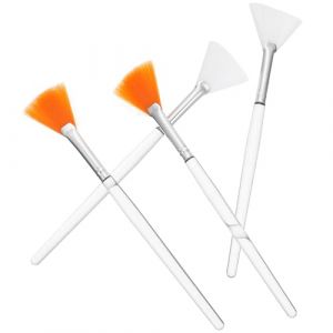 Veemoon Pinceaux &Eacute;ventail Lot de 4 pour Soins Visage et Masques &agrave; Base D&rsquo;Argile Poils Doux et Manche Confortable Convient aux Soins &agrave; Domicile Institut 17Cm (hagan panting, neuf)