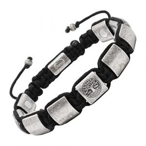 JEROOT Bracelet Magn&eacute;tique Homme, Bracelet Magn&eacute;t en Acier Titane Homme avec Ultra Force de 3500 Aimants Gauss, Bracelets Bijoux Arbre de Vie Arbre (jeroot, neuf)