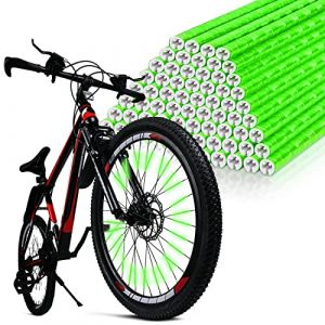 flintronic 96pcs Réflecteur de Rayon de Vélo, Tubes Réflecteurs pour Rayons de Vélo Visibilité à 360°, Coloré Réflecteur de Roue de Bicyclette Rayons Réfléchissants Tous Rayons de vélo Standard (flintronic®-eu, neuf)