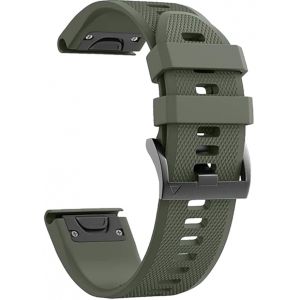 Quickz-it Bracelet pour Garmin Fenix 3/Sapphire/HR - Fenix 5X/5X+ - Fenix 6X/6X Pro & Sapphire - Fenix 6X Pro Solar - Fenix 7X/Sapphire, Quick-Fit 26mm Silicone, D2, Descent, Enduro, Quatix.. (Vert) (woshixiaoqiao, neuf)