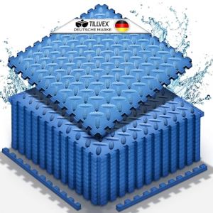 tillvex® Lot de 36 tapis de protection de sol pour piscine et pataugeoire, tapis de sol d'extérieur - Isolation thermique - Film de sol souple (DWD-Company, neuf)