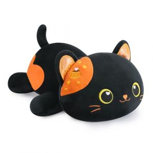 Shownicer Peluche chat - Animal en peluche - Oreiller en peluche - Chat noir - Jouet en peluche - Chaton - Peluche - Oreiller en peluche - Jouet pour chat - Peluche cadeau pour adultes et enfants de 3 (LetsGobro!, neuf)