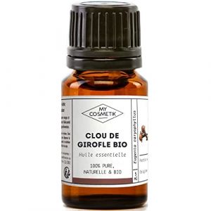 MY COSMETIK - Huile Essentielle de Clou de girofle BIO AB - Issue de l'agriculture Biologique - Chémotypées HEBBD/HECT - 100% pure et naturelle - Certifié ECOCERT - Fabriqué en France - 5 ml (MY COSMETIK, neuf)