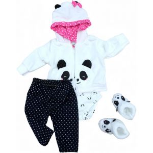 V&ecirc;tements de poup&eacute;e pour b&eacute;b&eacute; - Tenue panda pour poup&eacute;e de 46 &agrave; 60 cm - Accessoires pour poup&eacute;es Reborn de 18 &agrave; 24 pouces - V&ecirc;tements pour b&eacute;b&eacute;s filles et gar&ccedil;ons (haojiaa, neuf)