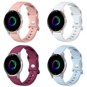 VELULYX Bracelet silicone compatible avec Garmin Venu 2 Plus, 20mm pour Garmin Venu Sq/Sq Music/Venu Sq 2/Sq 2 Music/Vivoactive 3/Vivoactive 5/Garmin Venu/Vivomove HR/Forerunner 55 245 645 (Mega Youth, neuf)