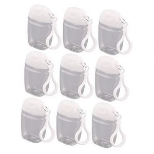 Mikikit 9pi&egrave;ces Bouteilles De Voyage Rechargeables Porte-cl&eacute;s Contenants Ronds Vides Pour Shampoing Et Apr&egrave;s-shampoing &Eacute;tanches Et Pratiques Pour Voyages (Famidago, neuf)