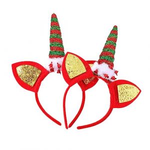 Healeved 2pi&egrave;ces Serre-t&ecirc;te Licorne pour Fille Bandeau Licorne Gar&ccedil;on Fille Lot de Bandeaux pour Cheveux pour F&ecirc;tes et Anniversaires (Accompany JY, neuf)