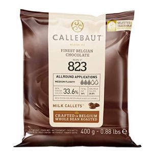 Callebaut N° 823 (33,6%) - Chocolat de Couverture au Lait Belge - Finest Belgian Milk Chocolate (Callets) 400g (ecotrade-GmbH, neuf)