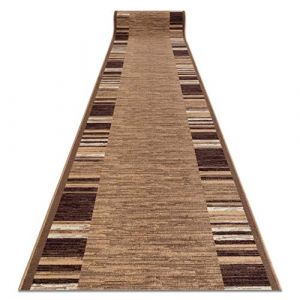 rugsx Tapis de Couloir, Adagio, Beige, antidérapant, pour la Cuisine, Le Hall, Le Couloir, Solide, Moderne, 80x400 cm (RugsX France, neuf)