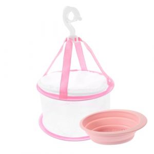 TOVINANNA Ensemble de Pinceaux de Maquillage de Nettoyage en Silicone Filet de Séchage pour Éponge à Pinceaux Facile à Économiser de L'espace (Qieiyi, neuf)