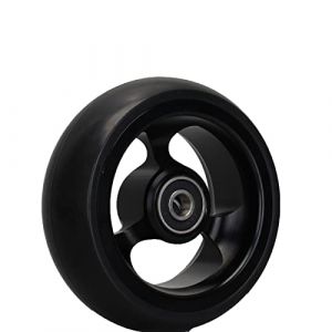 LekLai Roue Avant de Fauteuil Roulant 4 Pouces (10Cm) - Roulette En Aluminium, Pneu Solide, Remplacement Des Roues Avant - Noir (Well buy, neuf)