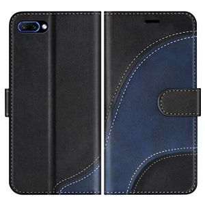 BoxTii Coque pour Huawei Honor 10, Portefeuille Etui en Cuir PU, Magnétique Protection Housse Coque pour Huawei Honor 10, Noir (BoxTii, neuf)