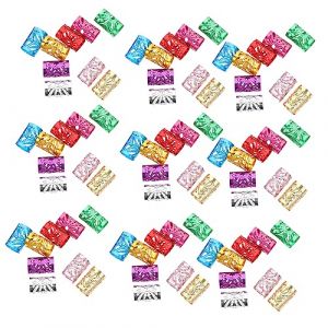 FRCOLOR 100Pcs Extension De Cheveux Anneau Cheveux Bijoux Cheveux Tube Anneau Cheveux Anneau Dread Locks Bijoux Tresse Bijoux Cheveux Bijoux Pour Tresses Cheveux Accessoires Pour (Laners, neuf)
